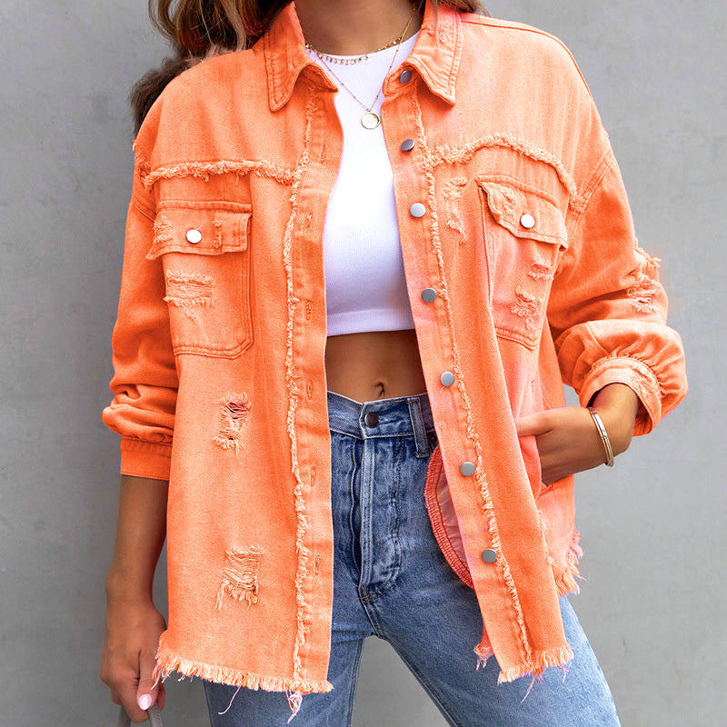 Frayed Denim Jacket