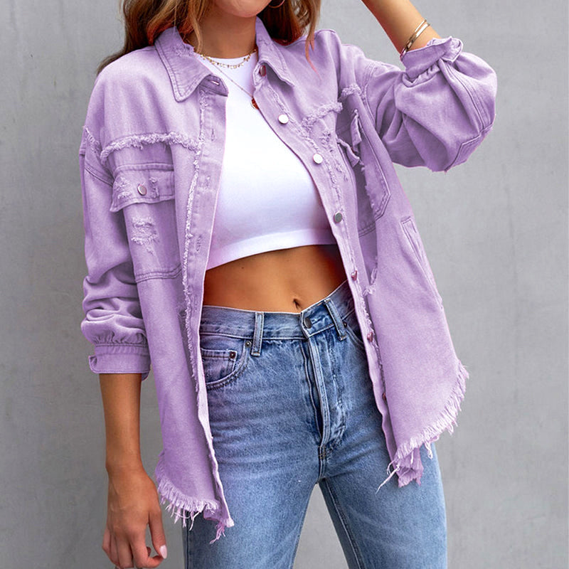 Frayed Denim Jacket