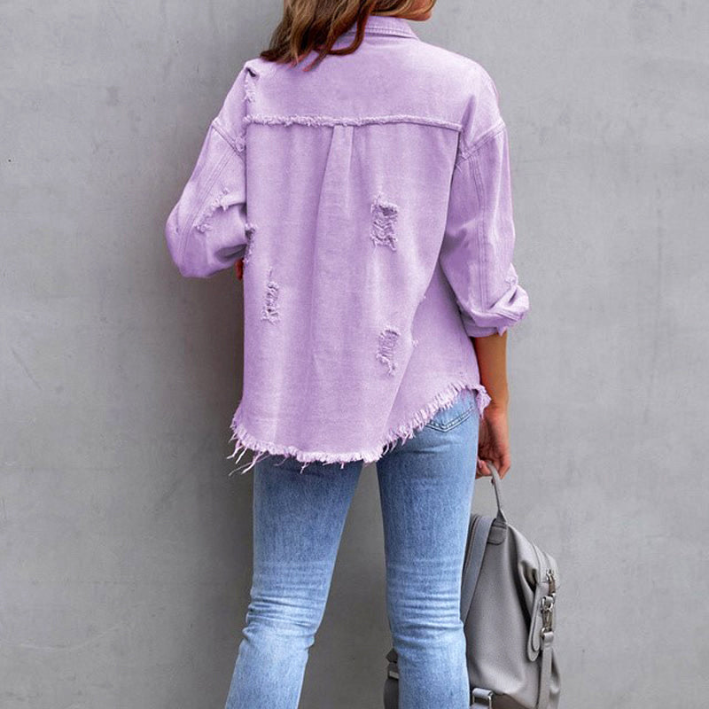 Frayed Denim Jacket