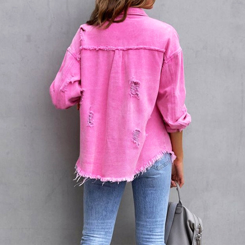 Frayed Denim Jacket