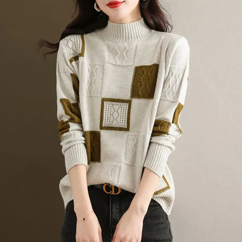 Patchwork Knit Sweater