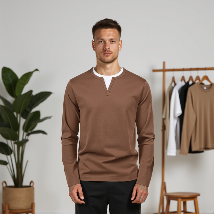 The Henley Layered Long Sleeve