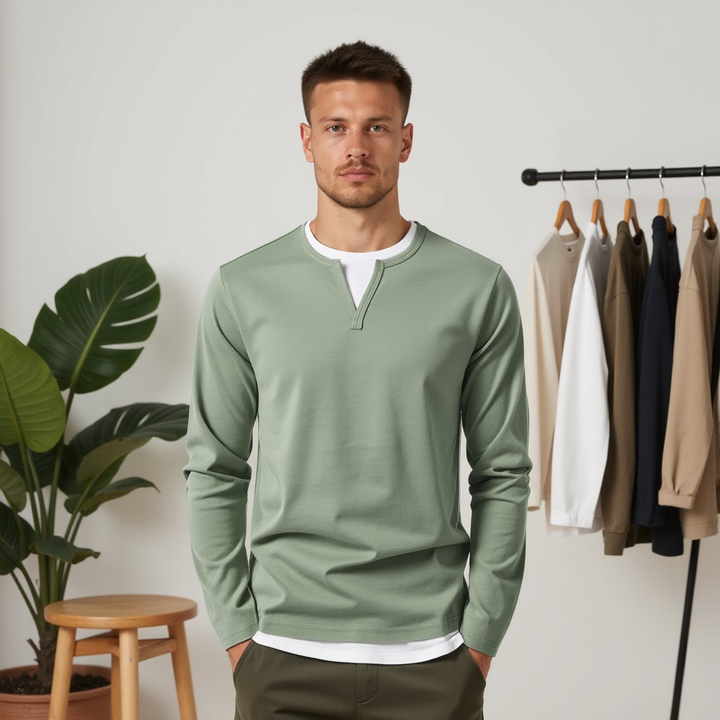 The Henley Layered Long Sleeve