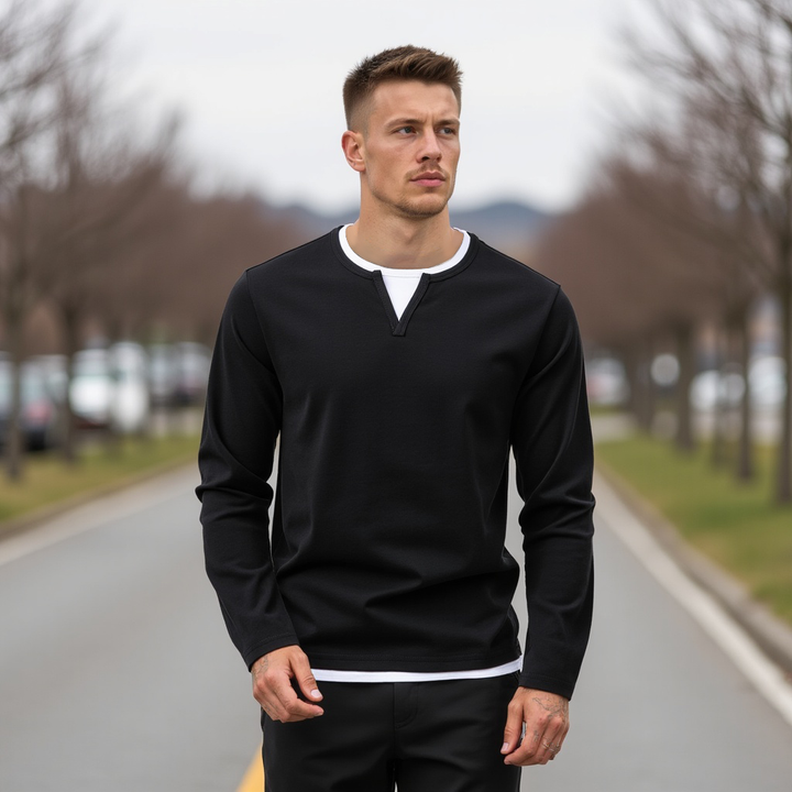 The Henley Layered Long Sleeve